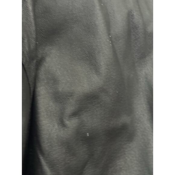 VTG Weekends Men's Black Leather Bomber Jacket Large Pockets Biker Retro READ - Picture 4 of 9